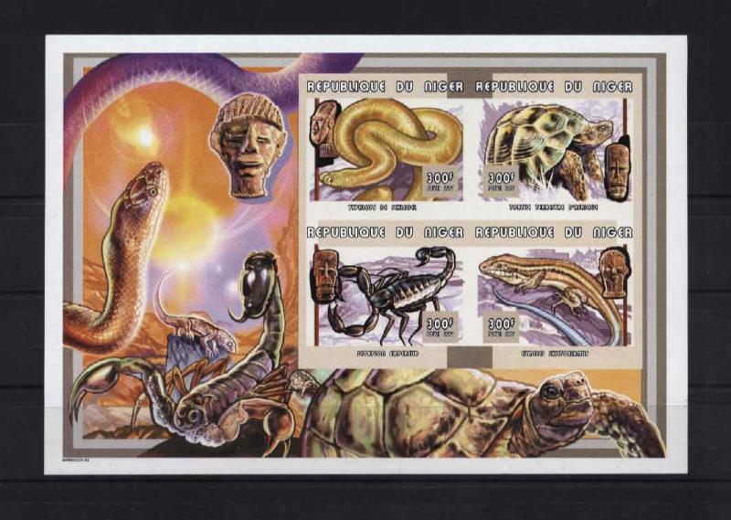 Niger Snakes/Turtles Mi#1717-20B MNH