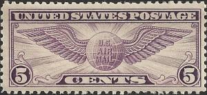 # C12 MINT NEVER HINGED WINGED GLOBE