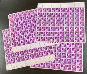 945 Thomas A. Edison, Inventor MNH 3 c Lot of 4 Sheets of 70 FV $8.40  1946