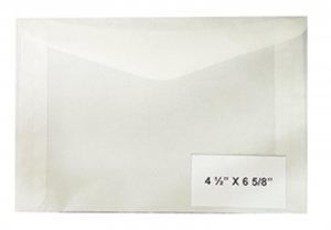 100 count - Glassine Envelopes #8 - ACID FREE - size 4 1/2 x 6 5/8