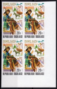 Togo 1979 Sc#1043 HOLY FAMILY   Block of 4 IMPERFORATED MNH