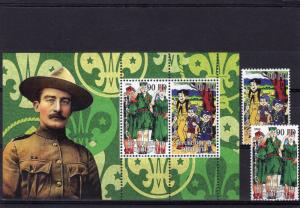 Djibouti 2004 Scouts/1st.Baron Baden-Powell Set (2) + 1 S/S Perforated MNH VF