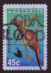 Australia 1998 Sc#1709, SG#1829 45c Weedy Sea Dragon USED.