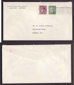 Canada-cover #2579a - 1c+3c KGVI war coils[#263,266]-Hamilton,