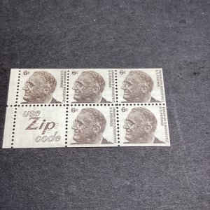 Scott# 1284 6c FDR 1968 booklet pane of 5 MNH-US