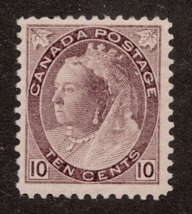 1898 Canada 10¢ Queen Victoria #83 Brown Violet Postage Stamp - f/vf MH est $450