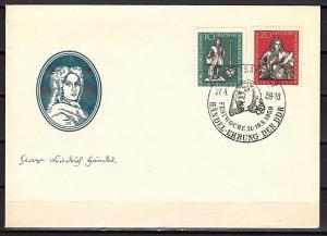 German Dem. Rep. Scott cat. 428-429. Composer G. Handel. First day cover.