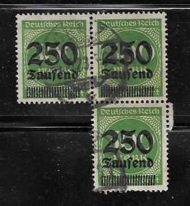 Germany Sc.# 257 Used block of 3