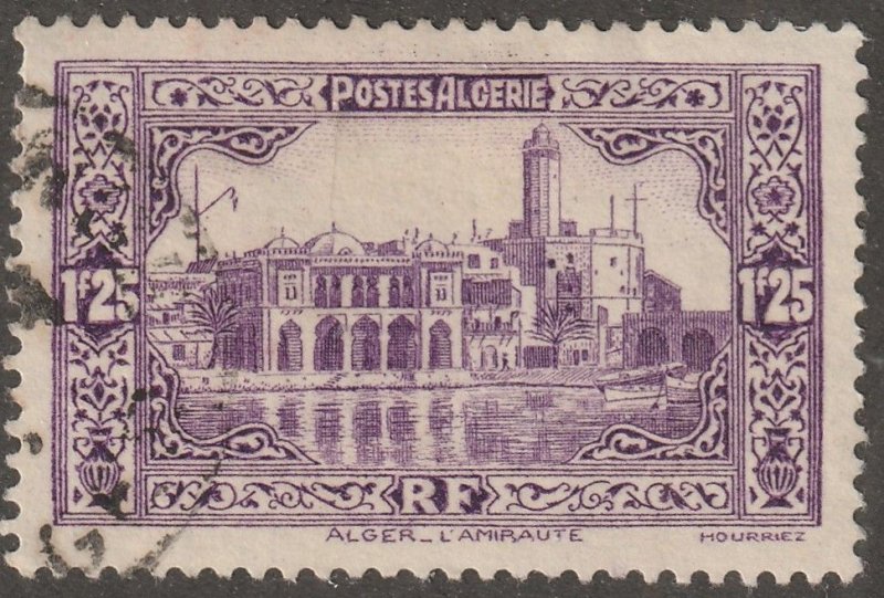 Algeria, stamp, Scott#97,  used, hinged,  1,25f