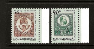 Hungary Sc 3762-3 NH SET of 2001 - Postal History - Pigeon Post