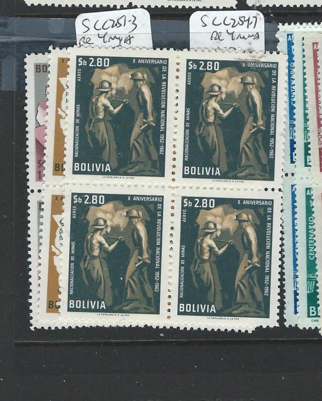 BOLIVIA (P0606B) A/M  SCC251-3     BL OF 4  MNH