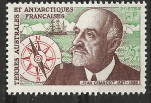 French Southern & Antarctic # 21  Charcot, explorer   (1)  Unused VLH