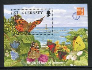 Guernsey 586-590. WWF Insects Butterflies & Moths, HONG KONG-1997. x26176