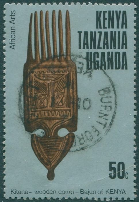 Kenya Uganda Tanganyika 1975 SG371 50c Kitana wooden comb FU