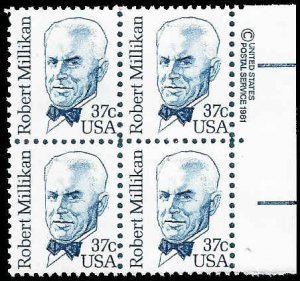 PCBstamps    US #1866 CW $1.48(4x37c)Robert Millikan, MNH, (CW-2a)