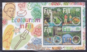 Fiji 719 MNH 1995 ECOTOURISM in Fiji Souvenir Sheet of 4 Very Fine