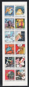 France Sc 2099a 1988 Cartoons stamp booklet pane mint NH