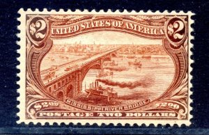 US SCOTT #293 MINT-F-VF-OG-HINGED W/ APS CERT (4/24/24 GP)