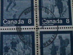 ​CANADA-1974-SC#632a  21ST SUMMER OLYMPIC GAMES-MONTREAL- BLOCK FANCY CANCEL VF-