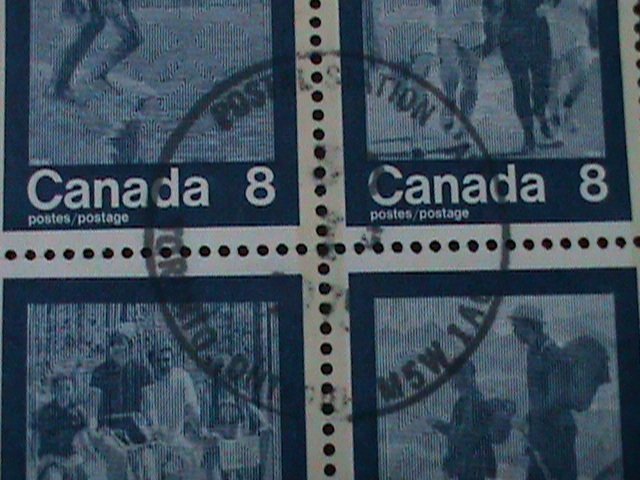 ​CANADA-1974-SC#632a  21ST SUMMER OLYMPIC GAMES-MONTREAL- BLOCK FANCY CANCEL VF-