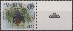 Seychelles: Sesel 12 (mnh) 1.50r flying fox (1980)