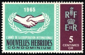 1965 New Hebrides (France) Scott #-126-127 International Co-Operation Year Set/2