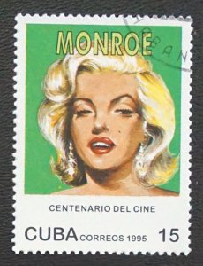 Cuba Sc# 3689 CENTENNIAL  CINEMA theatre movie Marilyn Monroe 15c  1995 used cto