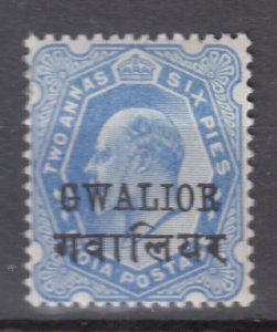 India-Gwalior - 1905 KEVII 2a6p Sc# 39 - MH (7024)