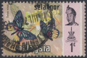 Selangor  Malaya  SC#  128 Used  Butterflies  see details & scans