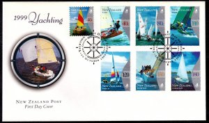 New Zealand 1999 Yachting First Day Cover FDC SC 1615-1621