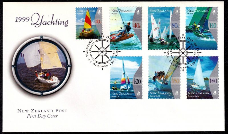 New Zealand 1999 Yachting First Day Cover FDC SC 1615-1621