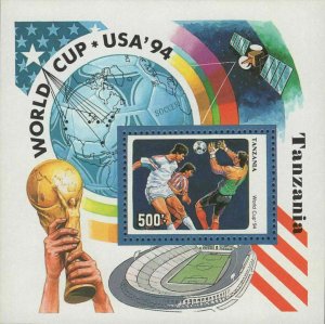 Tanzania World Cup USA '94 Soccer Imperforated Souvenir Sheet MNH 