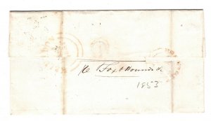 GB Cover Essex *Coggeshall* UDC Receiver Colchester 1853 {samwells-covers} MM258 