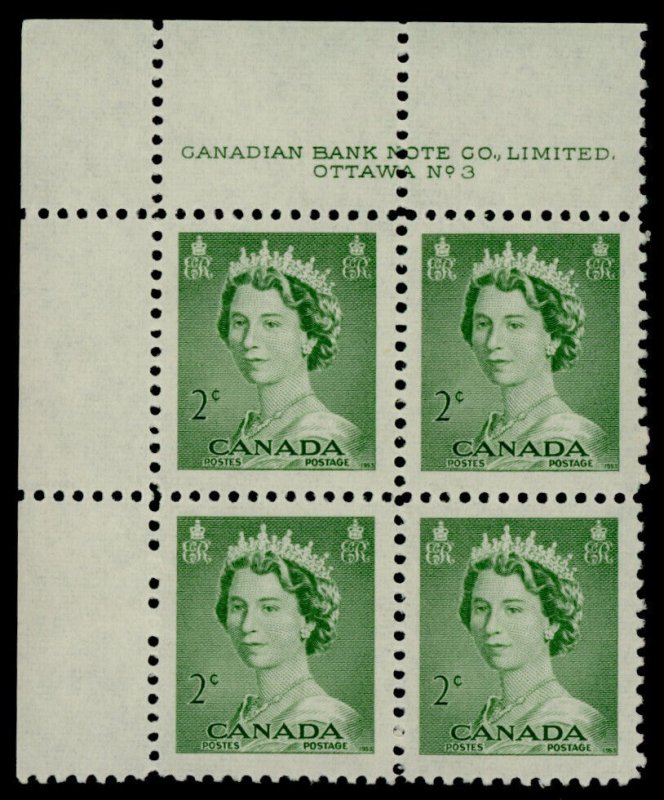 Canada 325 TL Block Plate 3 MNH Queen Elizabeth, Karsh