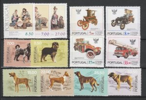 1981 Portugal 5 MNH* Set / Christmas / Fire Engines Cars Automobiles / Dogs 19756-