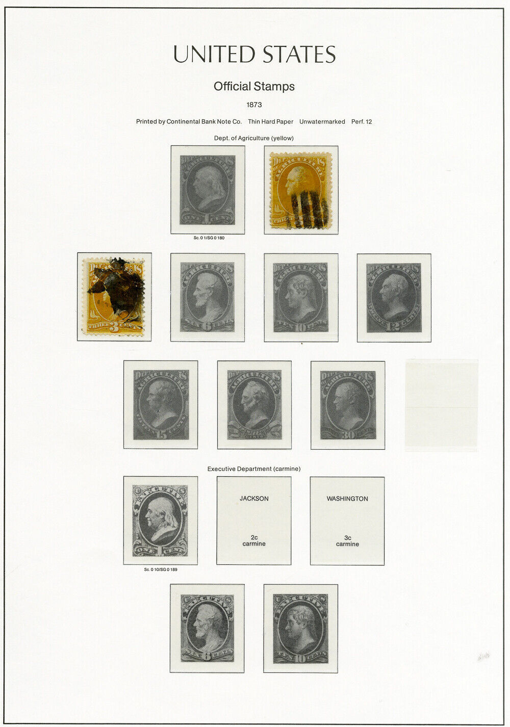 US Stamps Collection Lot of 33 Used Officials United States, Stamp