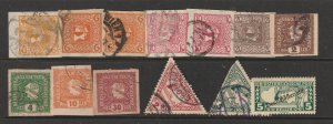 Austria an unsorted lot of old Newspaper stamps
