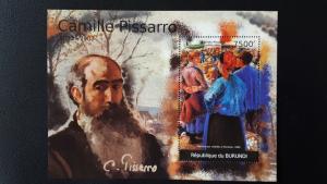 Art - Burundi 2012. -  Camille Pissarro ** MNH Block