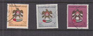 UNITED ARAB EMIRATES, 1982 Crest 10d., 20d. & 50d., used.