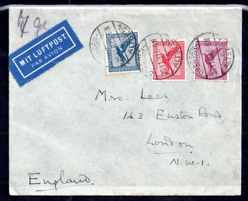 Germany 1932 Airmail Postal History cover to UK WS10250