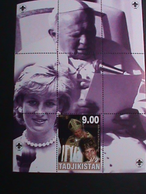 TADJIKISTAN-2000 IN MEMORIAM-REMEMBER ALWAYS-PRINCESS WALES-DIANA MNH S/S VF