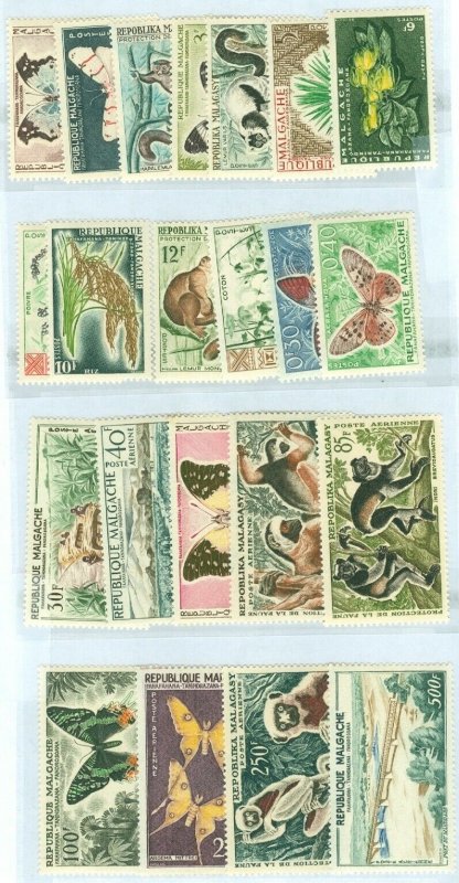 EDW1949SELL : MALAGASY Scott #306-15, C61-69. 2 different Cplt sets MNH. Cat $60