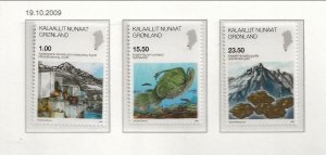 Greenland Sc 552-4, 554a NH SET of 2009 - LOCAL PLACES