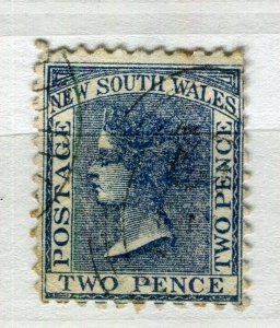 NEW SOUTH WALES; 1885-86 early classic QV issue fine used Shade of 2d. value