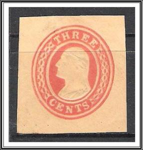 US #U10 Cut Square Postal Stationery Washington MHR Thin