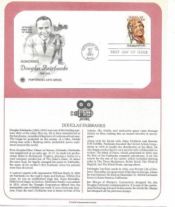 1984 Douglas Fairbanks, silent films actor, Denver CO Sc 2088 FDC info page PCS