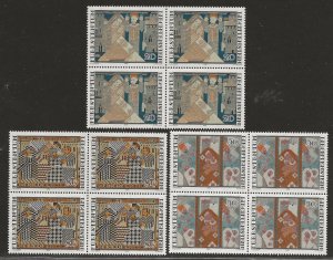 LIECHTENSTEIN SC# 675-77 B/4  FVF/MNH