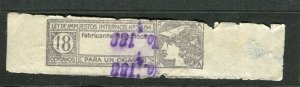 ARGENTINA; Early 1900s classic Cigar Tax Revenue stamp fine used item