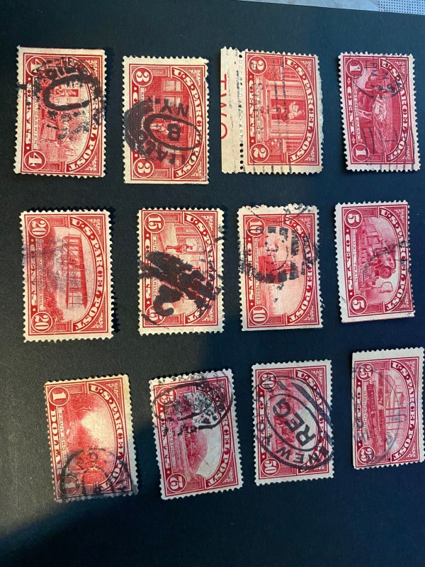 US Scott Q 1-12 set Used Parcel Post 1912