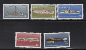 Germany (Berlin) #9N354-58 (1975 Ships  set) VFMNH CV $3.95